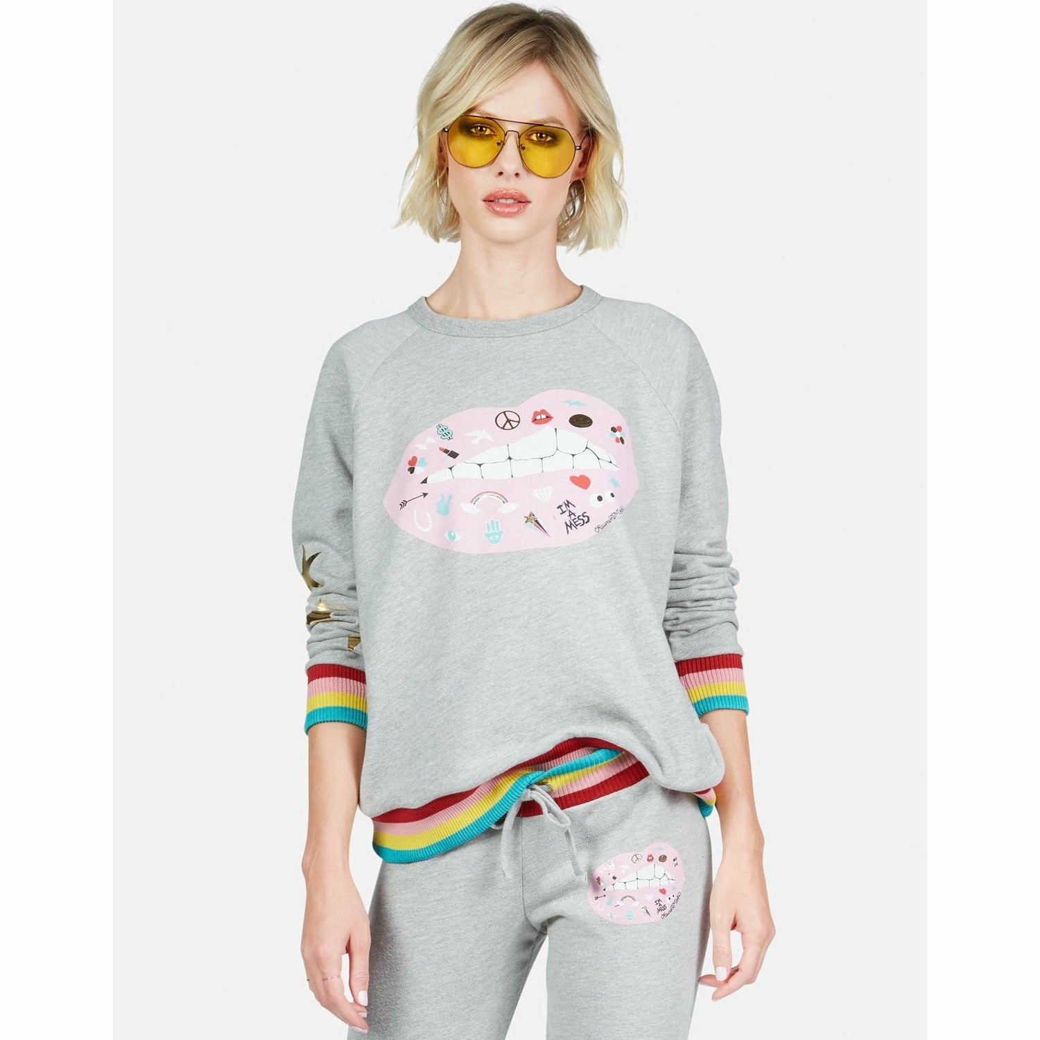 lauren moshi lips sweatshirt