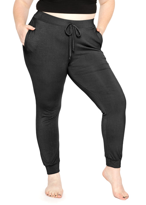 Women's Premium Stretch Modal Cuff Joggers Pants with Pockets
