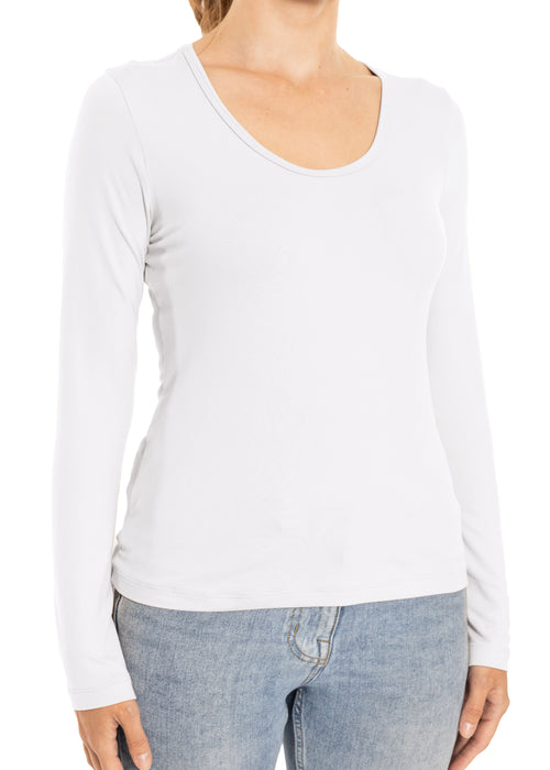 Oh So Soft Long Sleeve V-Neck Tee Shirt – Stretch Is Comfort