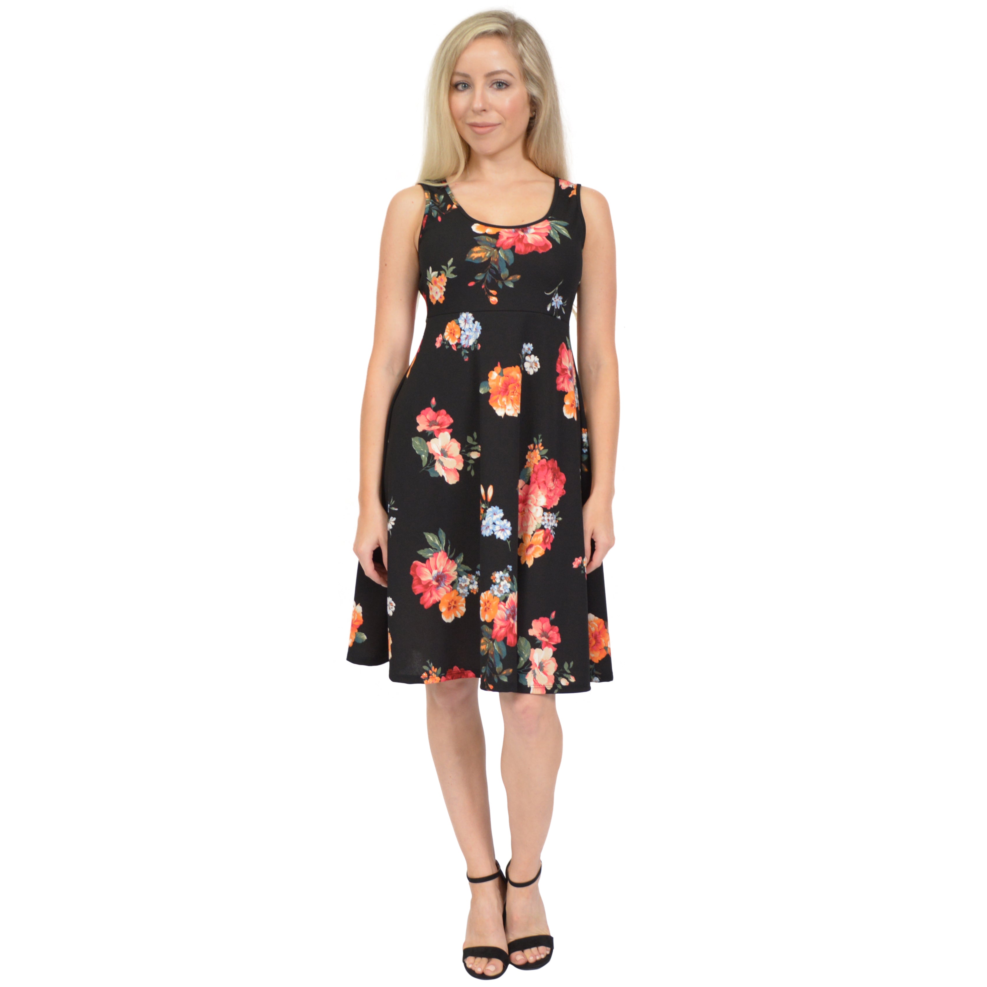 floral dress knee length