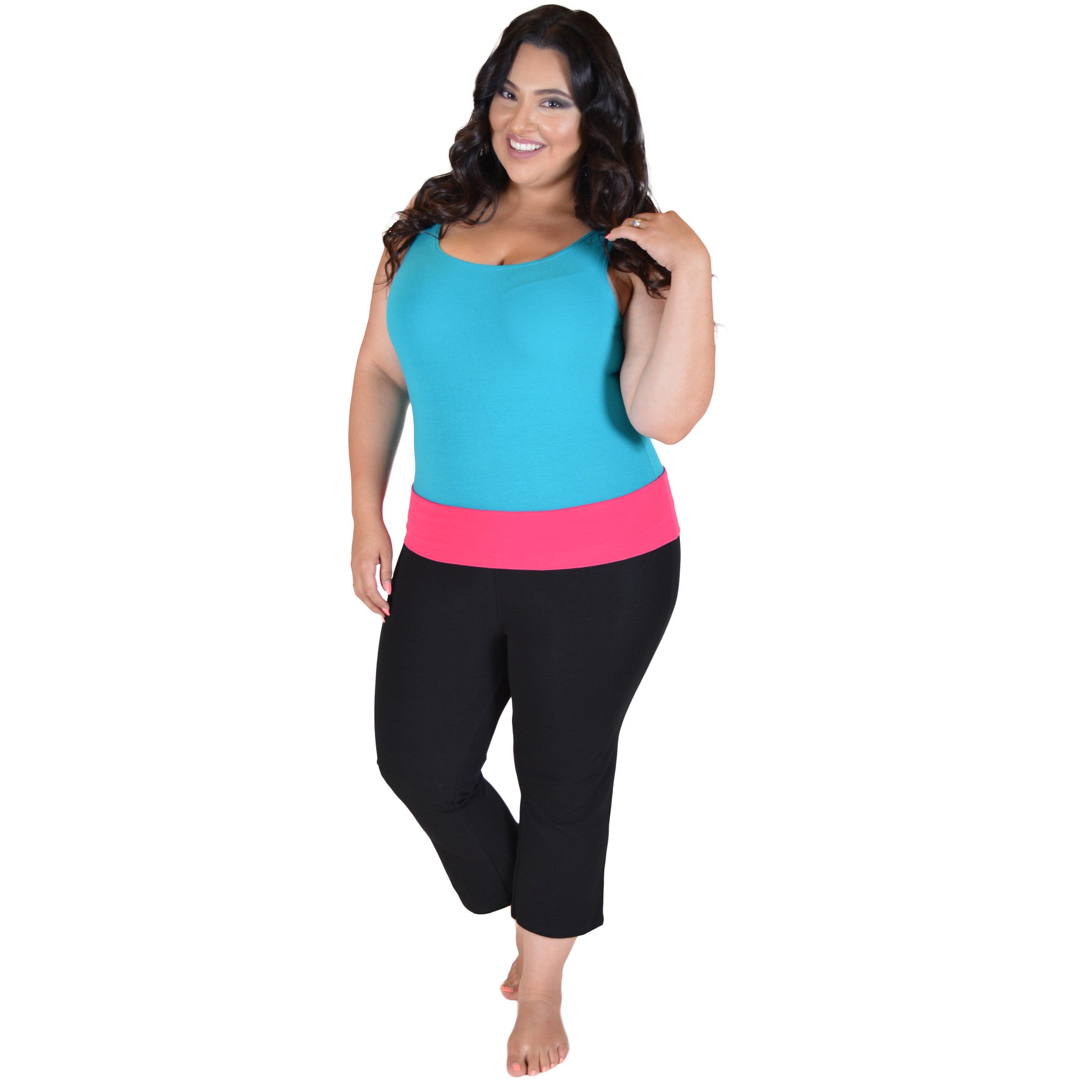 leggings depot capri plus size : ZERDOCEAN Women's Modal Plus Size