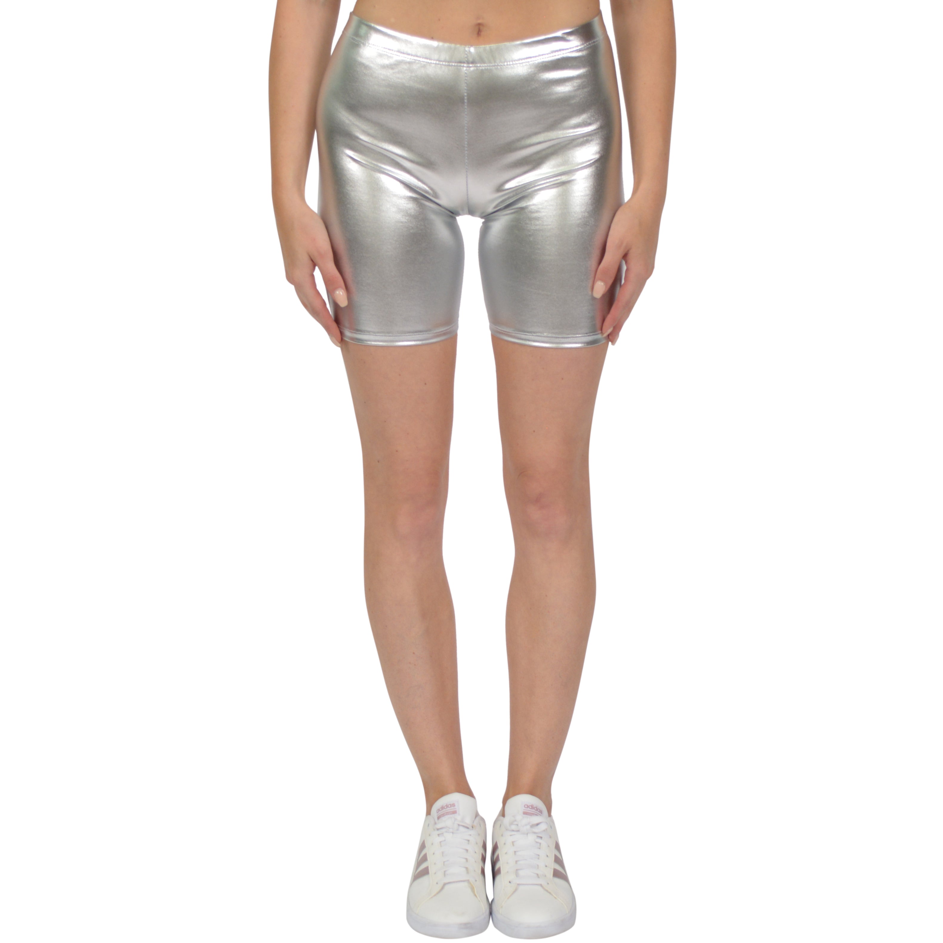 silver bike shorts