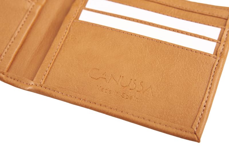 Slim Vegan Wallet in Camel from Canussa