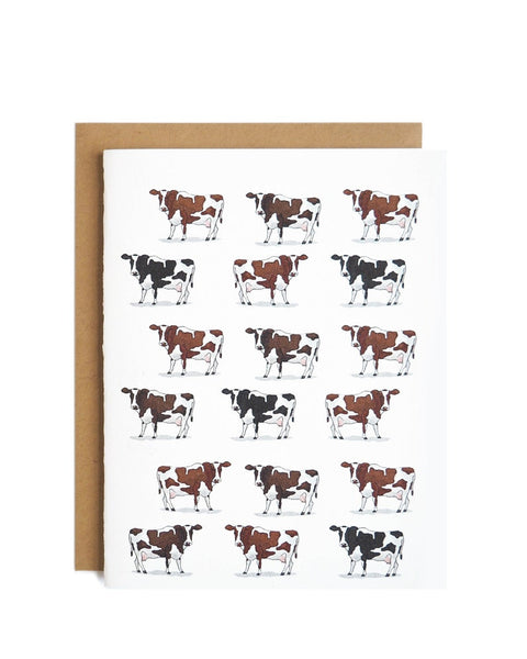 Cows Greeting Card by Lauren and Lorenz