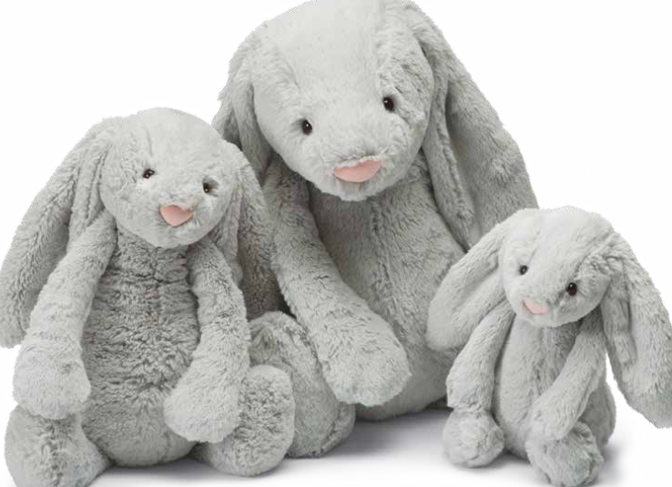 jellycat grey and white dog