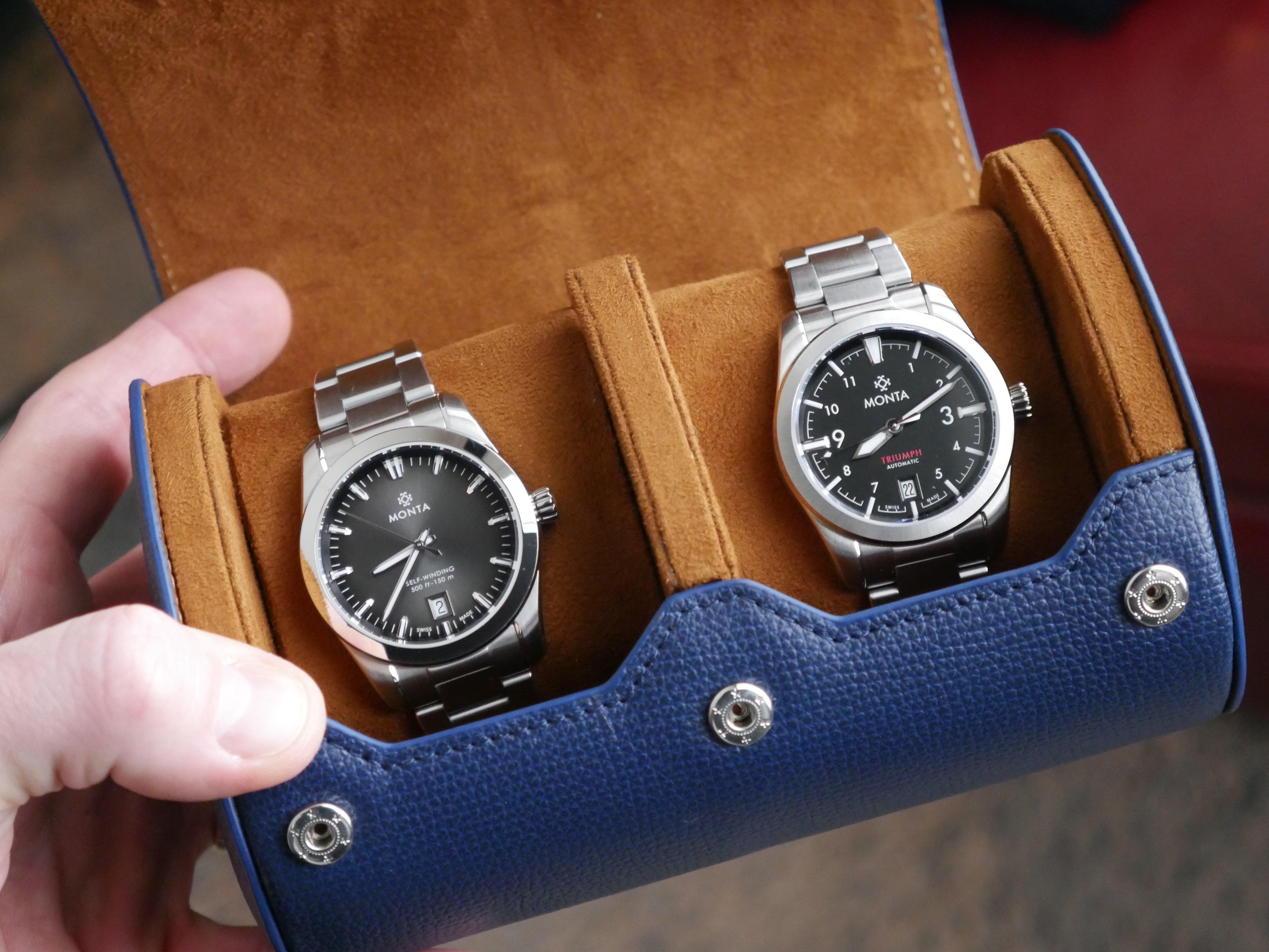 Leather Watch Roll MONTA