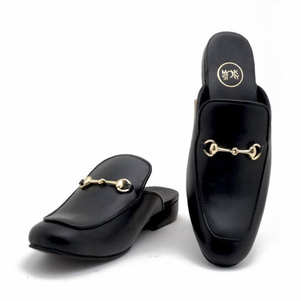 black mule shoes