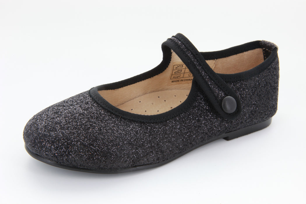 black glitter mary jane shoes