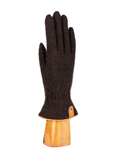 Spanish made cuffed wool gloves with button detailing – Fini