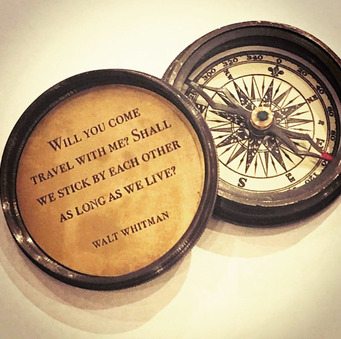 Walt Whitman Quote Compass Fini