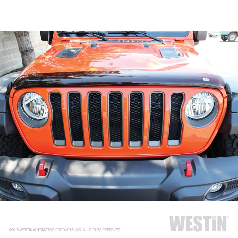 Westin 2018 Jeep Wrangler JL Wade Platinum Bug Shield - Smoke - Fuel  Injector Connection