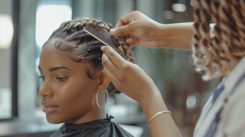 Hair extensions in the salon