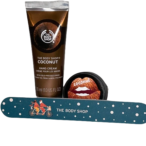 The Body Shop Hand-Cracked Coconut Lips, Hands & Nails Kit