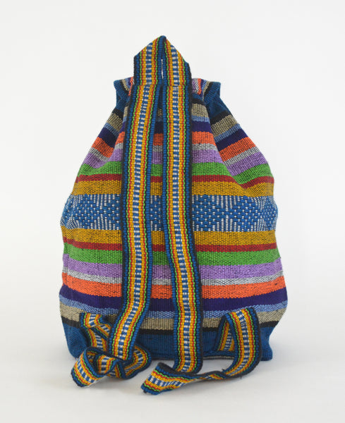 Mexican Blanket Backpack Pinzon Boho Colorful Woven Baja Bag Aztec ...