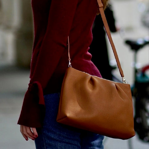 Esin Akan Midi Belgravia Crossbody bag in tan