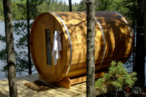 Canadian wooden barrel sauna 