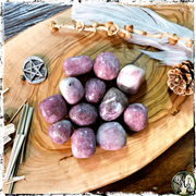 Tumbled Lepidolite Crystals for Witches, Green Witch Living