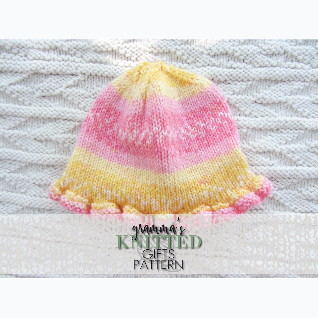 Baby Ruffled Hat Knitting Pattern