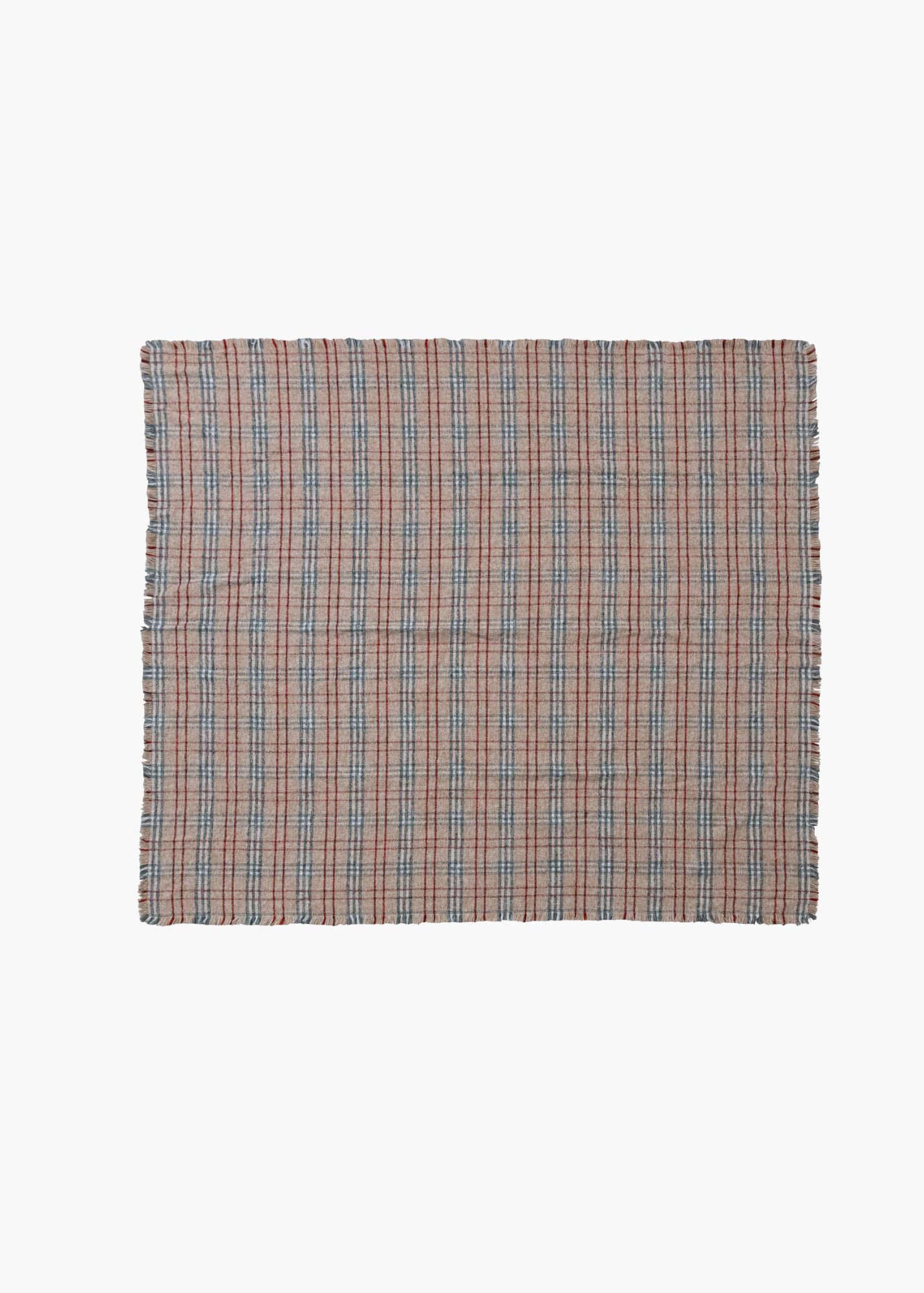 Plaid Fringe Throw