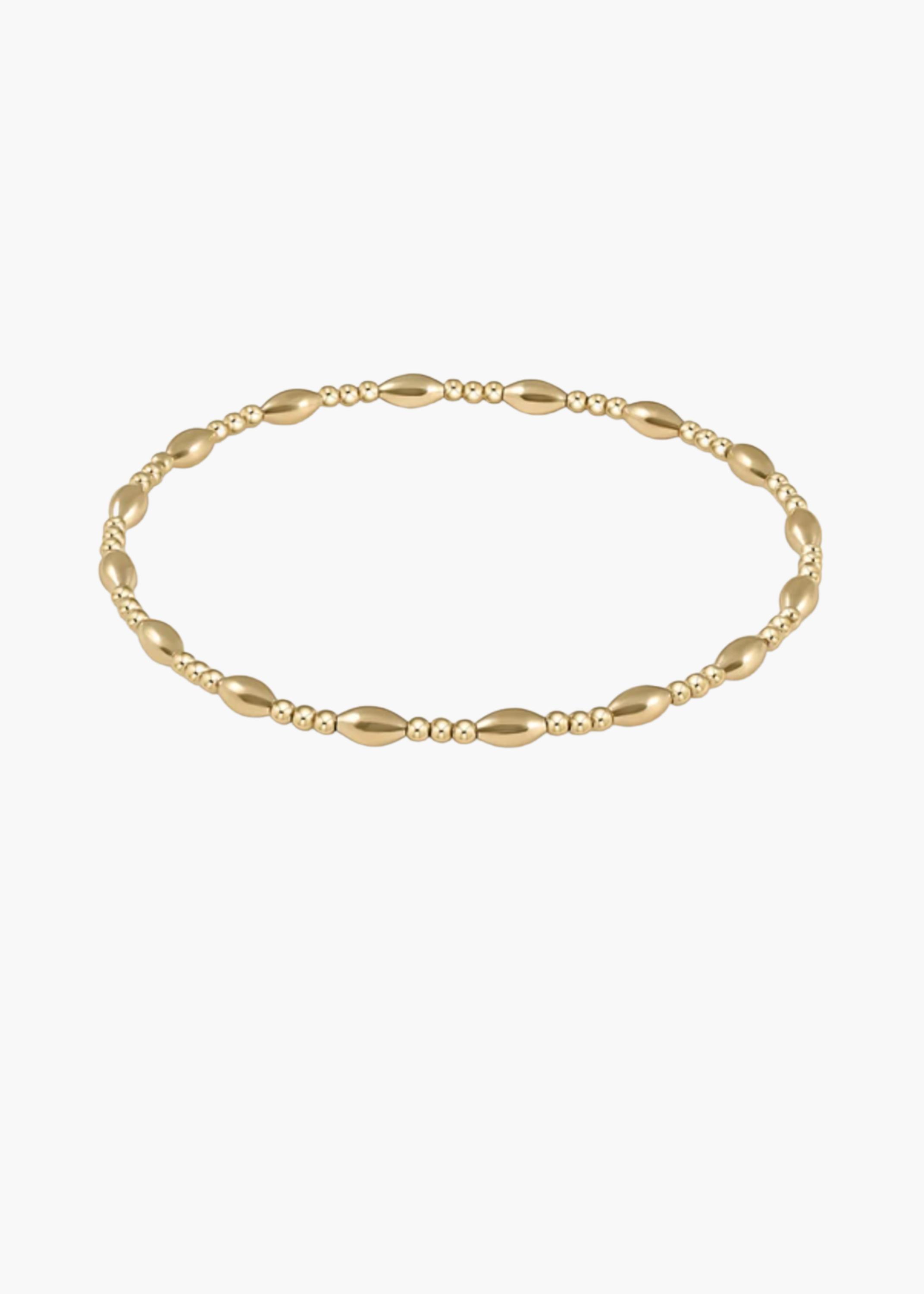 Harmony Sincerity Pattern 2mm Bead Bracelet - Gold