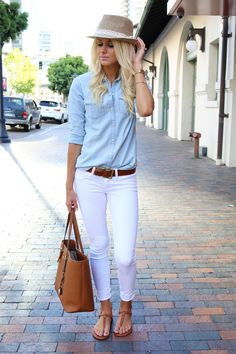 Six Basic Rules For Wearing White And White Pant Outfit Ideas