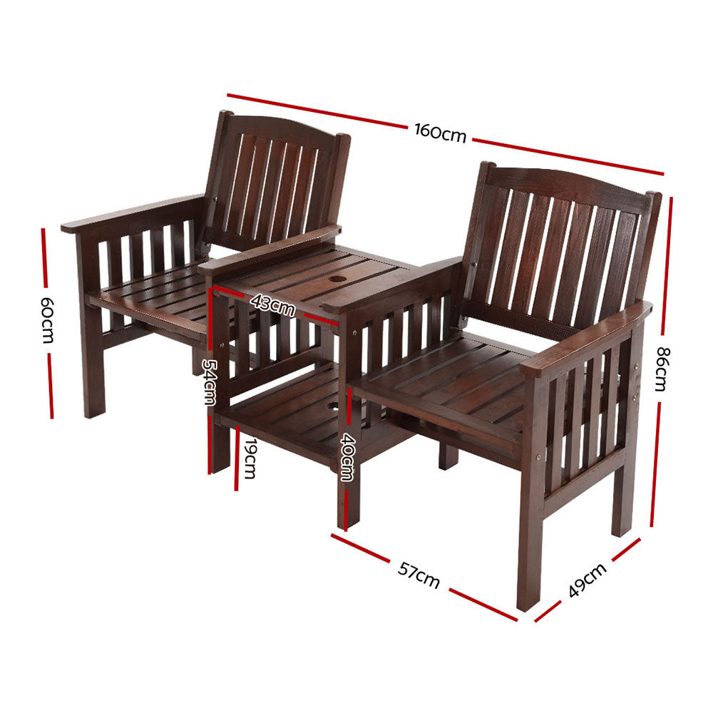 double garden seat