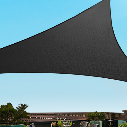 Buy Instahut 6x8m Shade Sail Sun Shadecloth 280gsm Black Online in