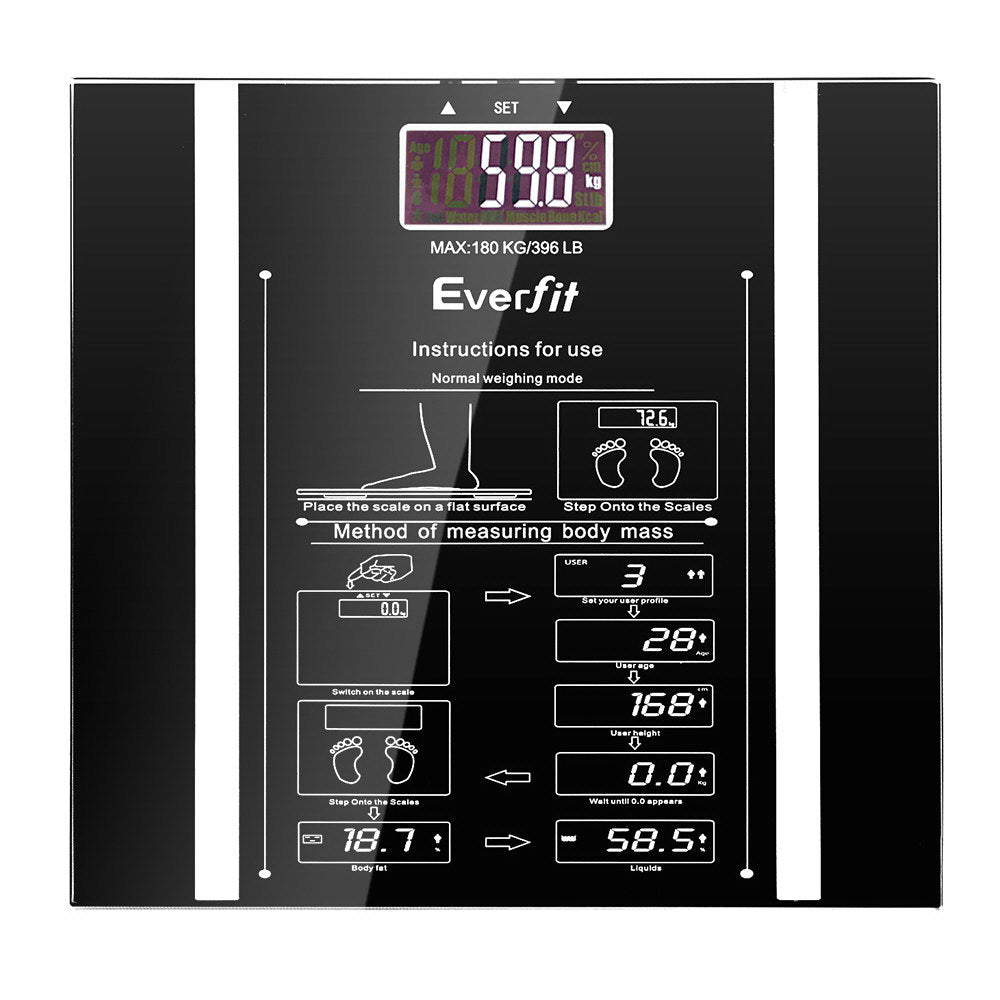 Buy Electronic Digital Body Fat Hydration Bathroom Glass Scale