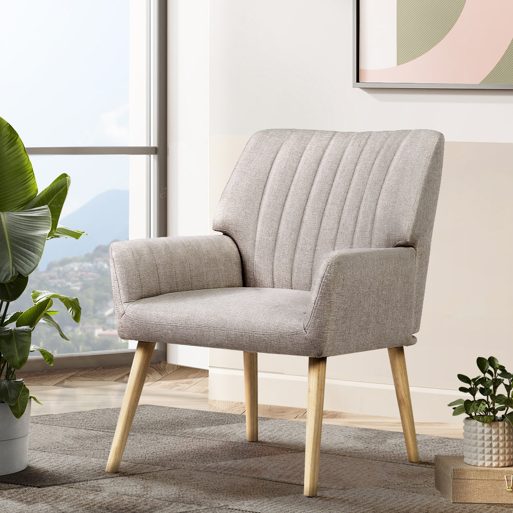 Image of Armchair Lounge Accent Beige