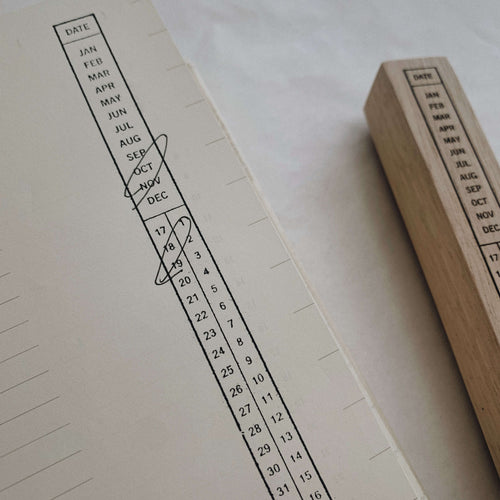 Mizushima: Perpetual Calendar Stamp -   Coisas de papelaria, Tutorial  encadernação, Organização do planeador