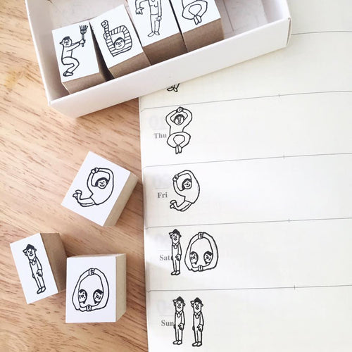 Becho Ink Pads & Alphabet Stamps Set:Black Ink Pad and 36 Pcs Stamps