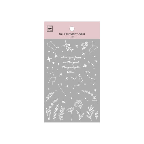 Botanical Sketches Sticker Sheet (Gold/Silver/Black) – ikigaipapir