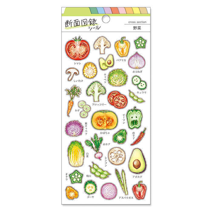 Food Cross Section Sticker Vegetables Sumthings Of Mine