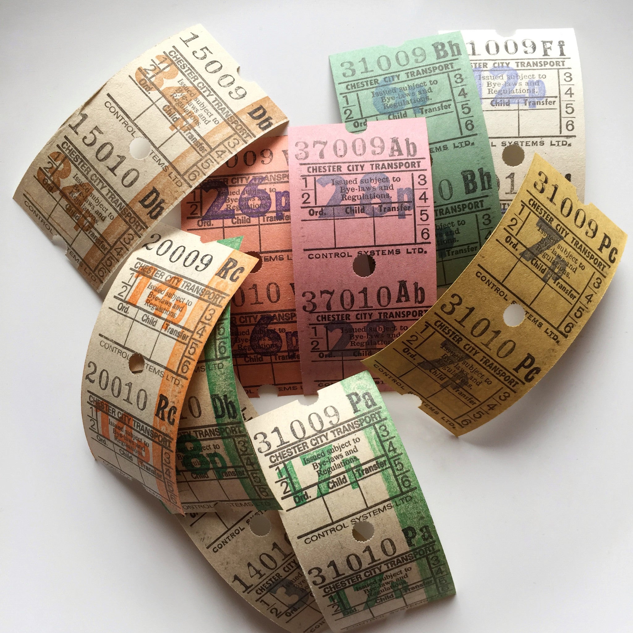 vintage bus tickets 50pcs sumthings of mine