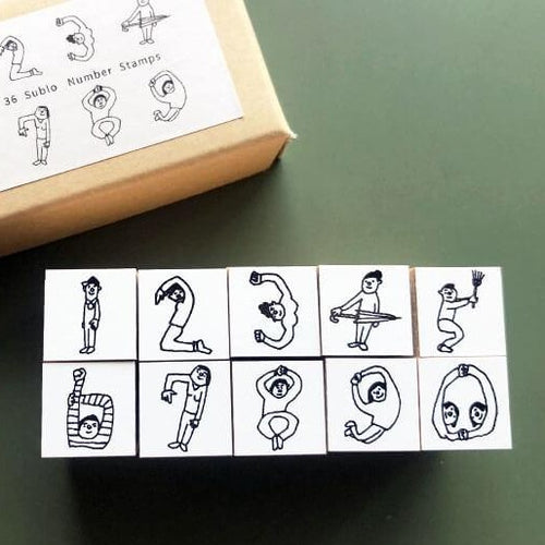 36 Sublo X Hoshino Shiho Number Stamps Set - tokopie