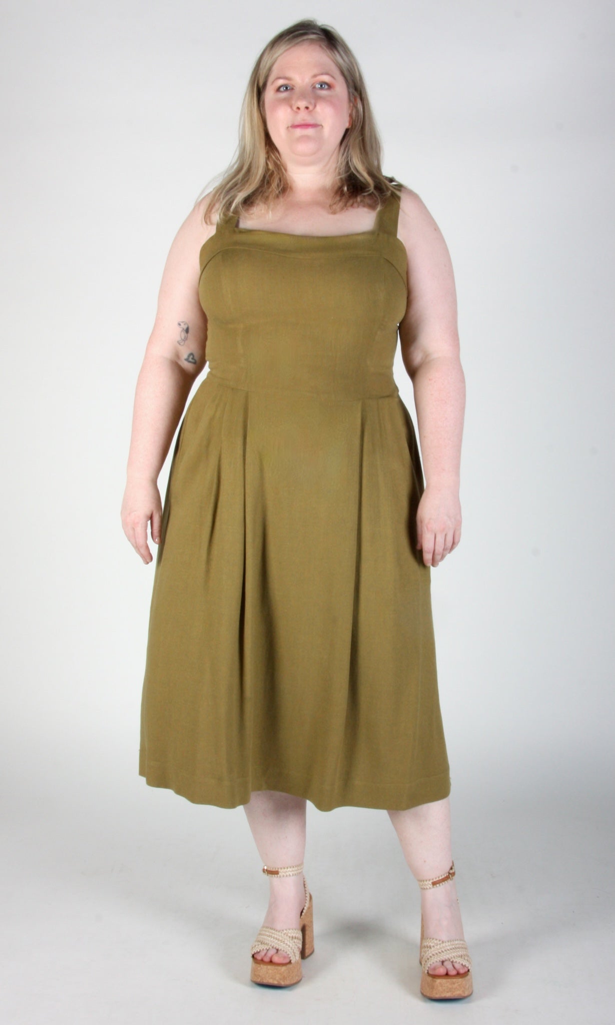 Thornbill Dress - Golden Moss