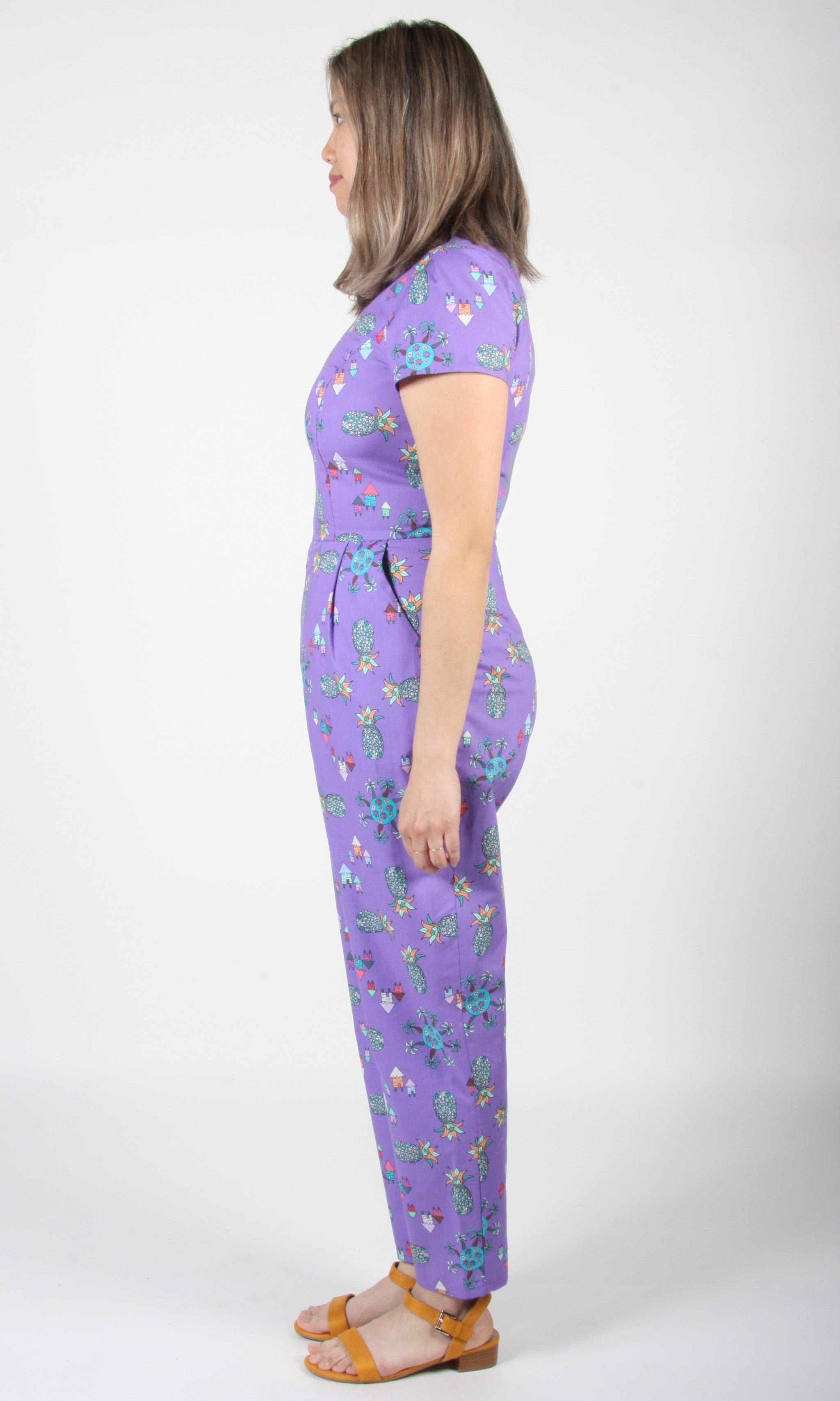 Auk Jumpsuit - Purple Pineapple Party