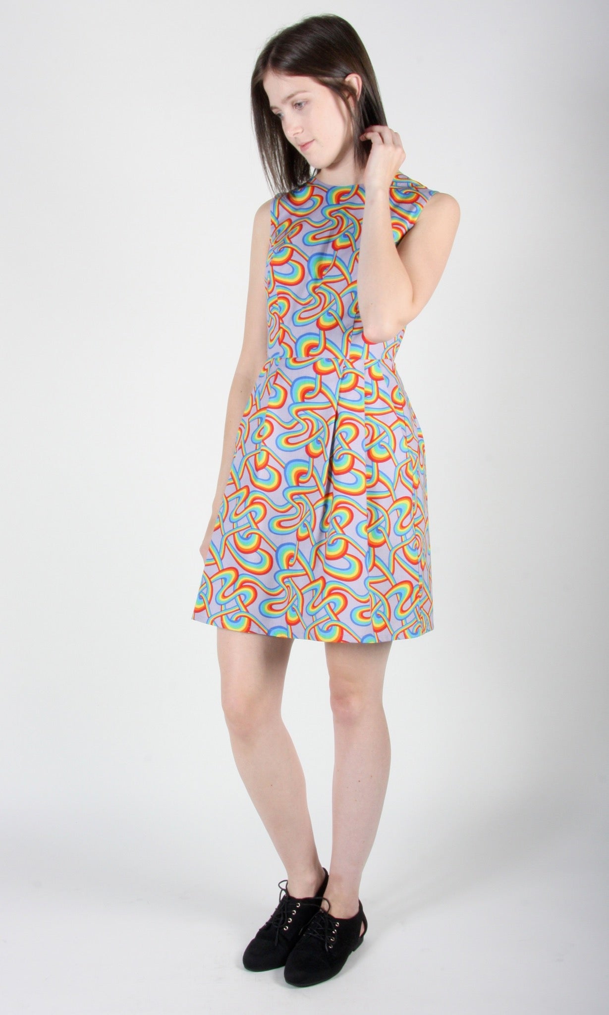 Bulbul Dress - Rainbow Tangle