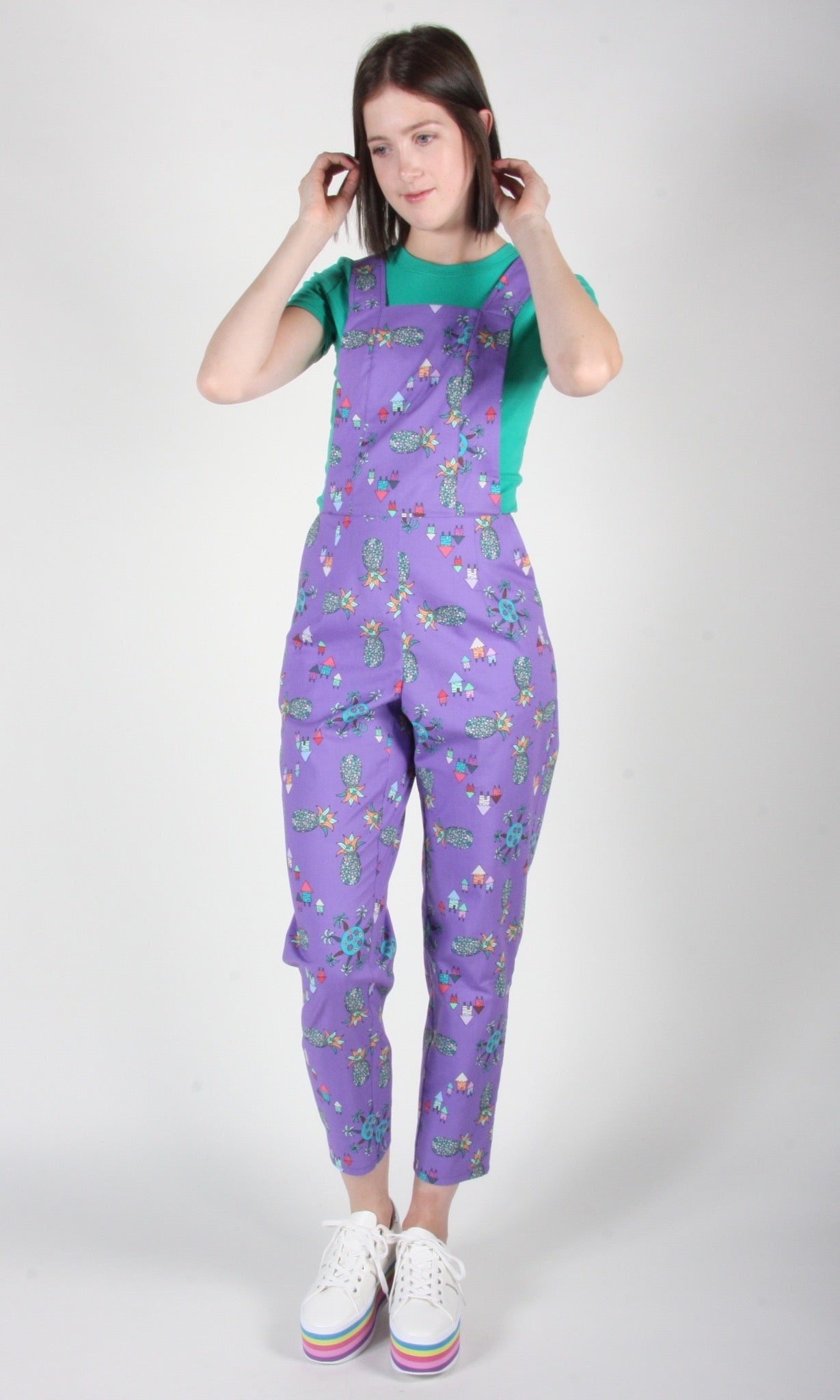 Bunting Overalls - Purple Pineapple Party