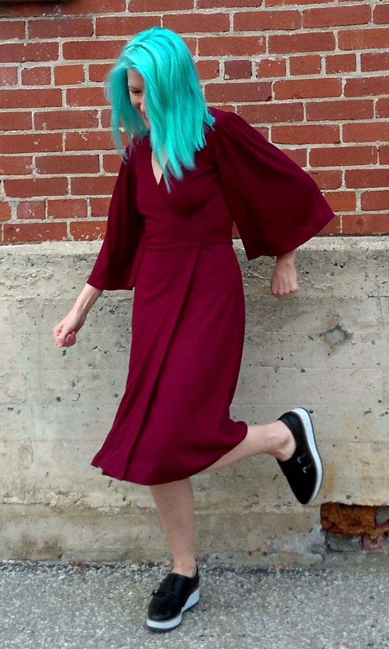 Palmcreeper Dress - Burgundy