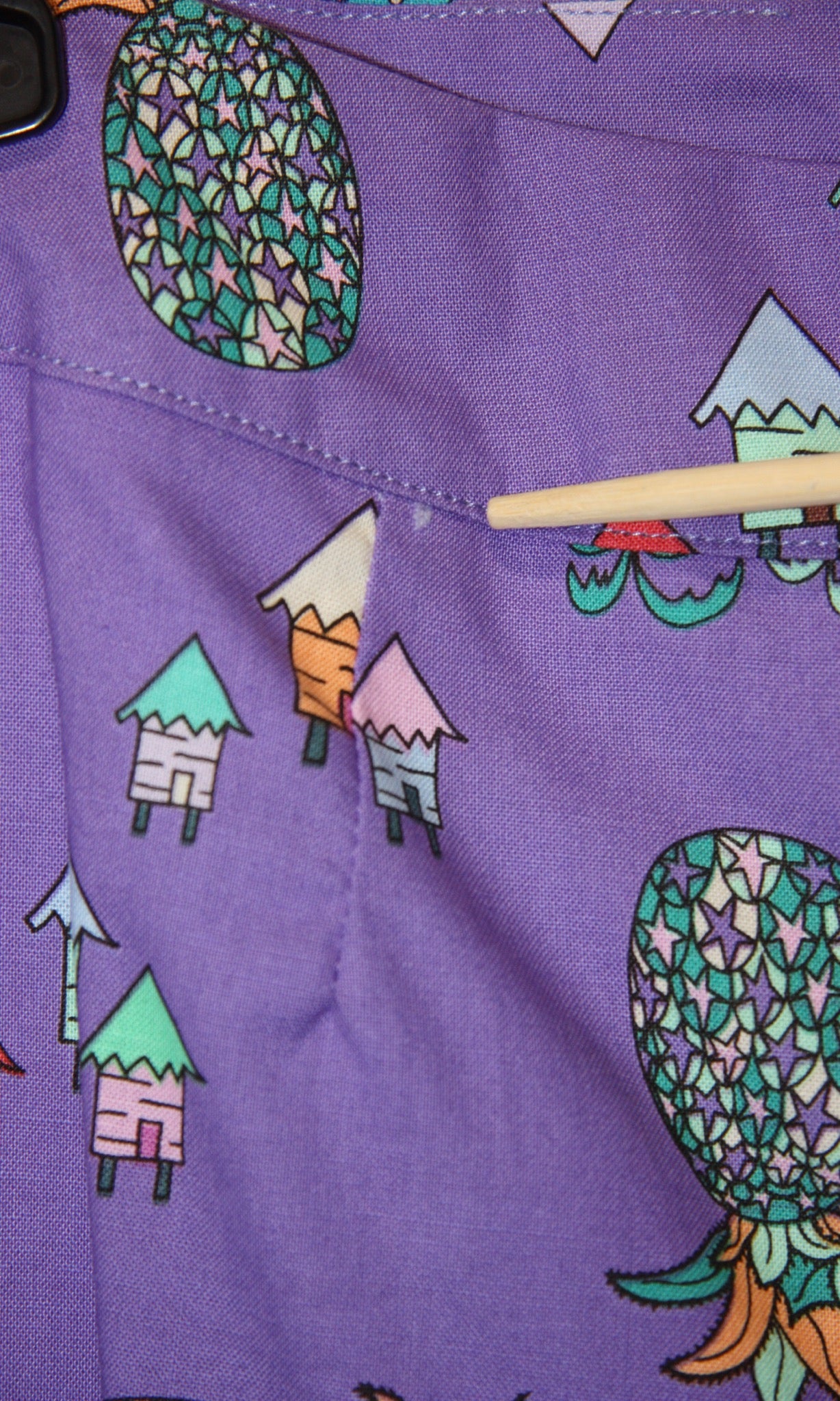 2 - Tiecel Pant - Purple Pineapple Party