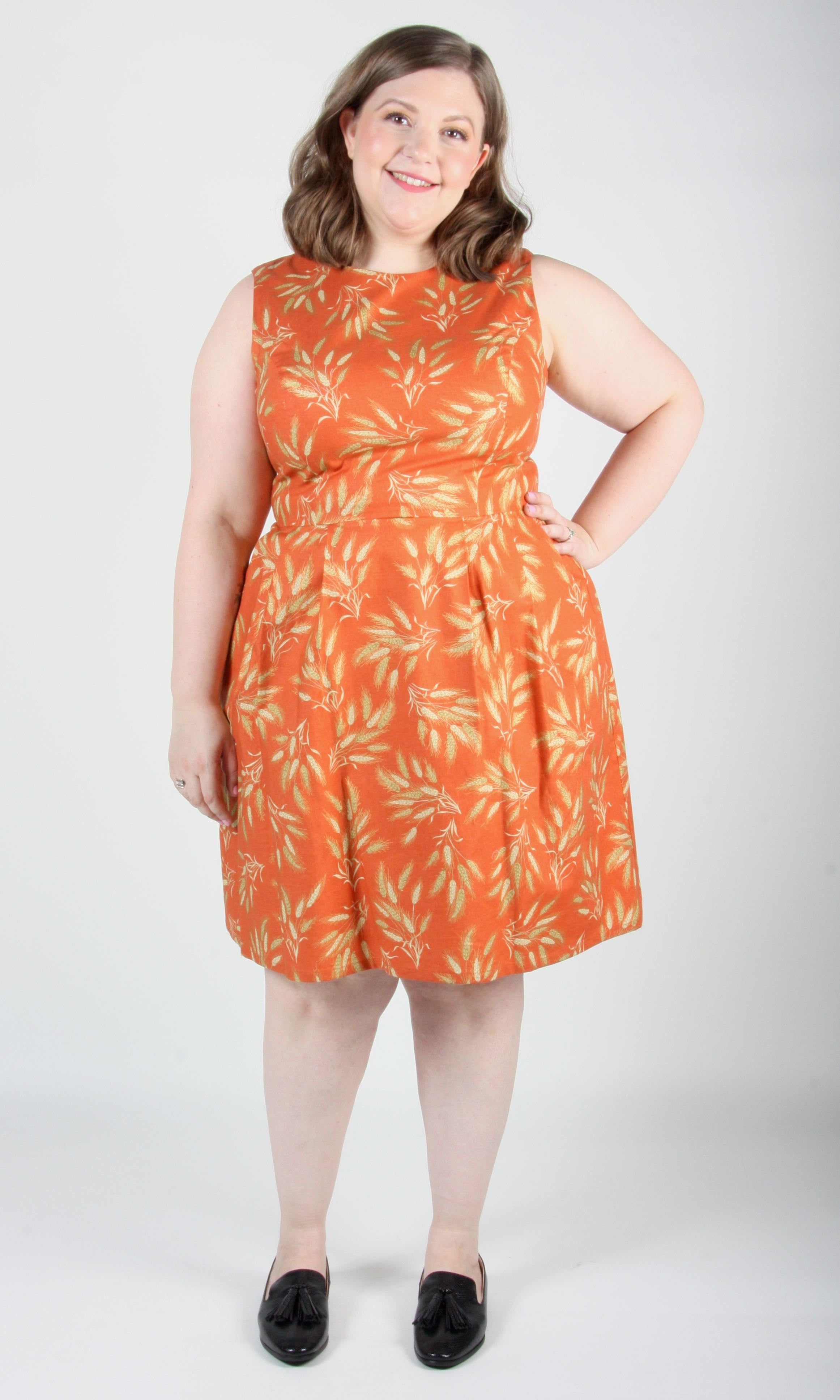 Peafowl Dress - Autumn Wheat