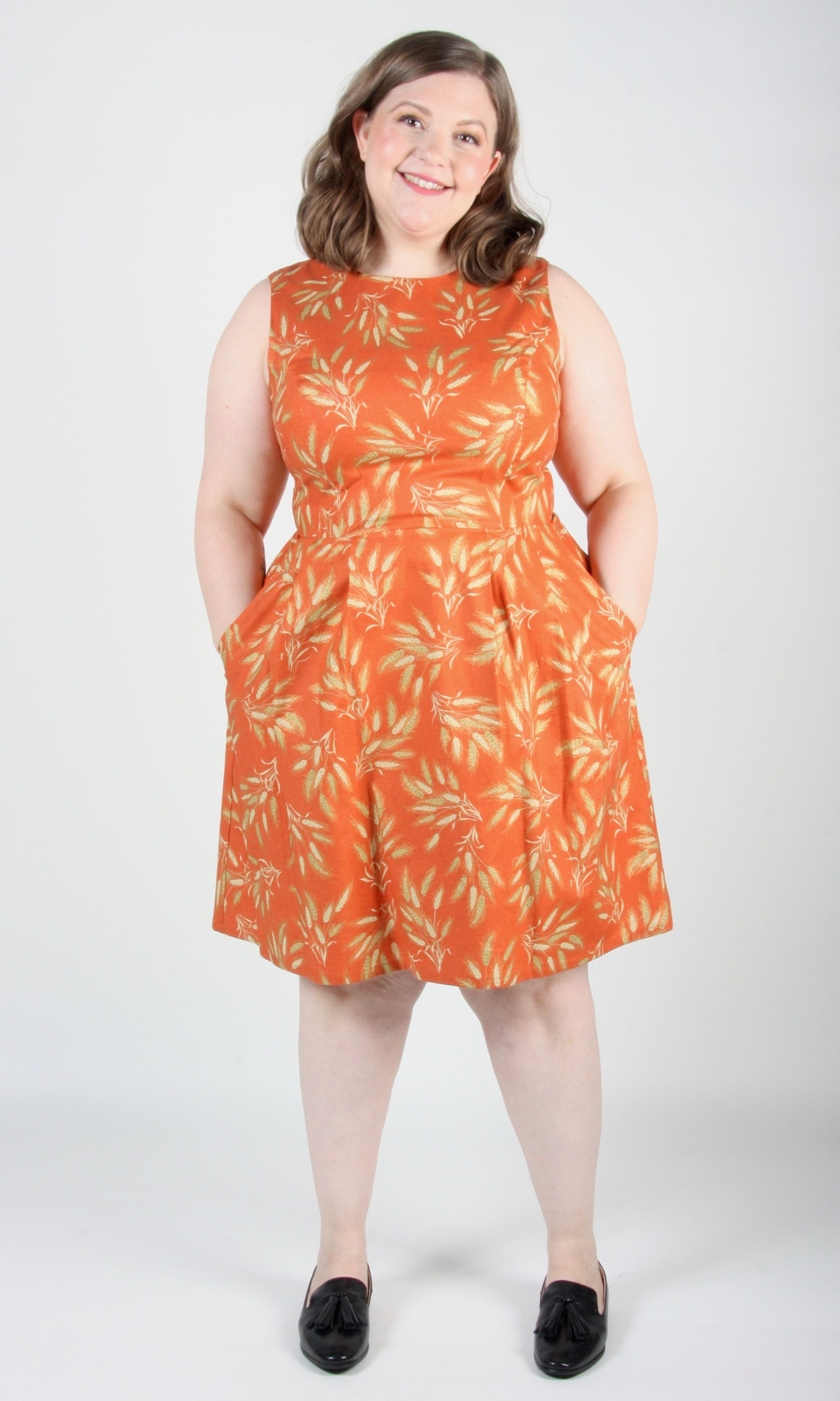 Peafowl Dress - Autumn Wheat