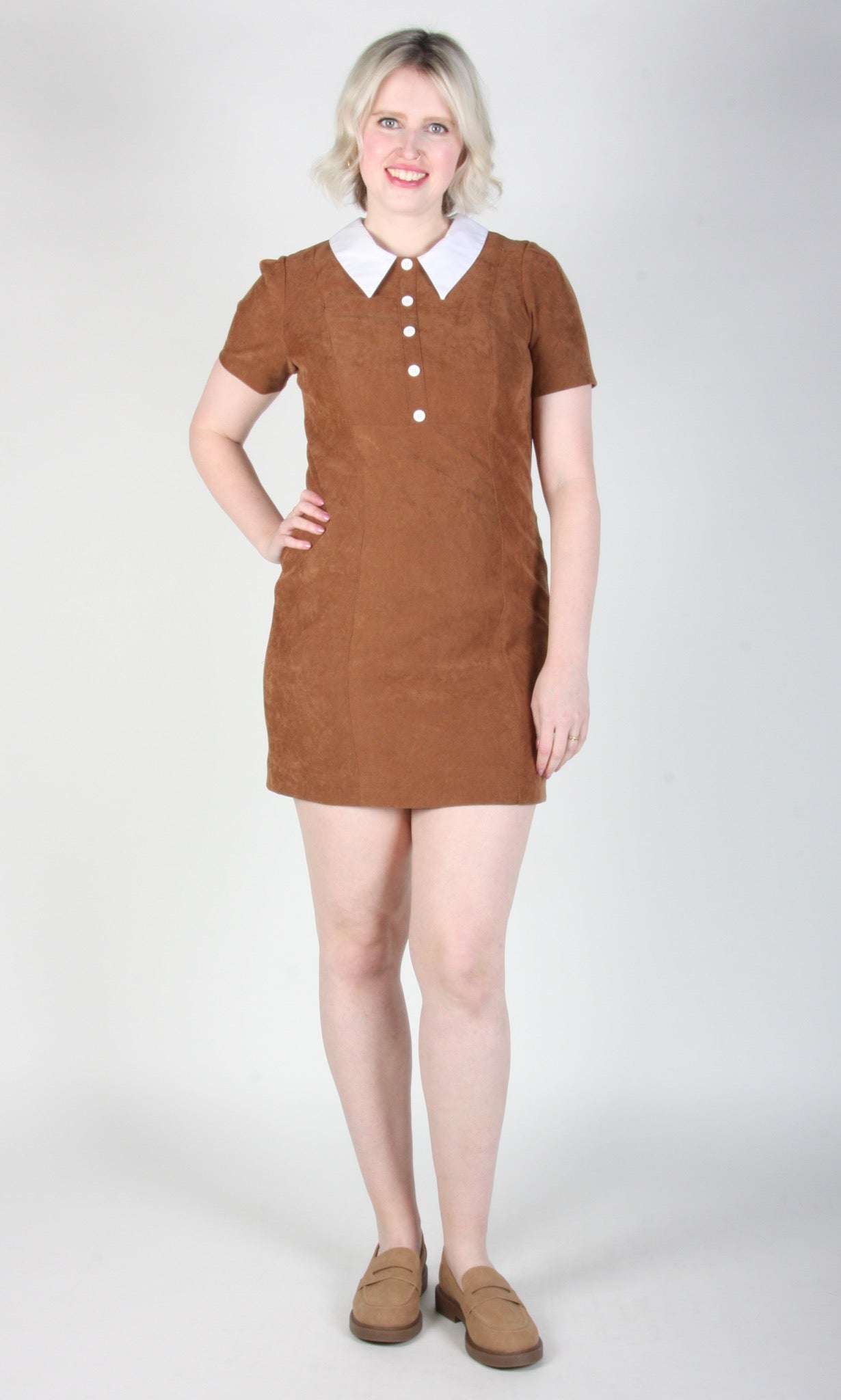 Peep Dress - Sepia