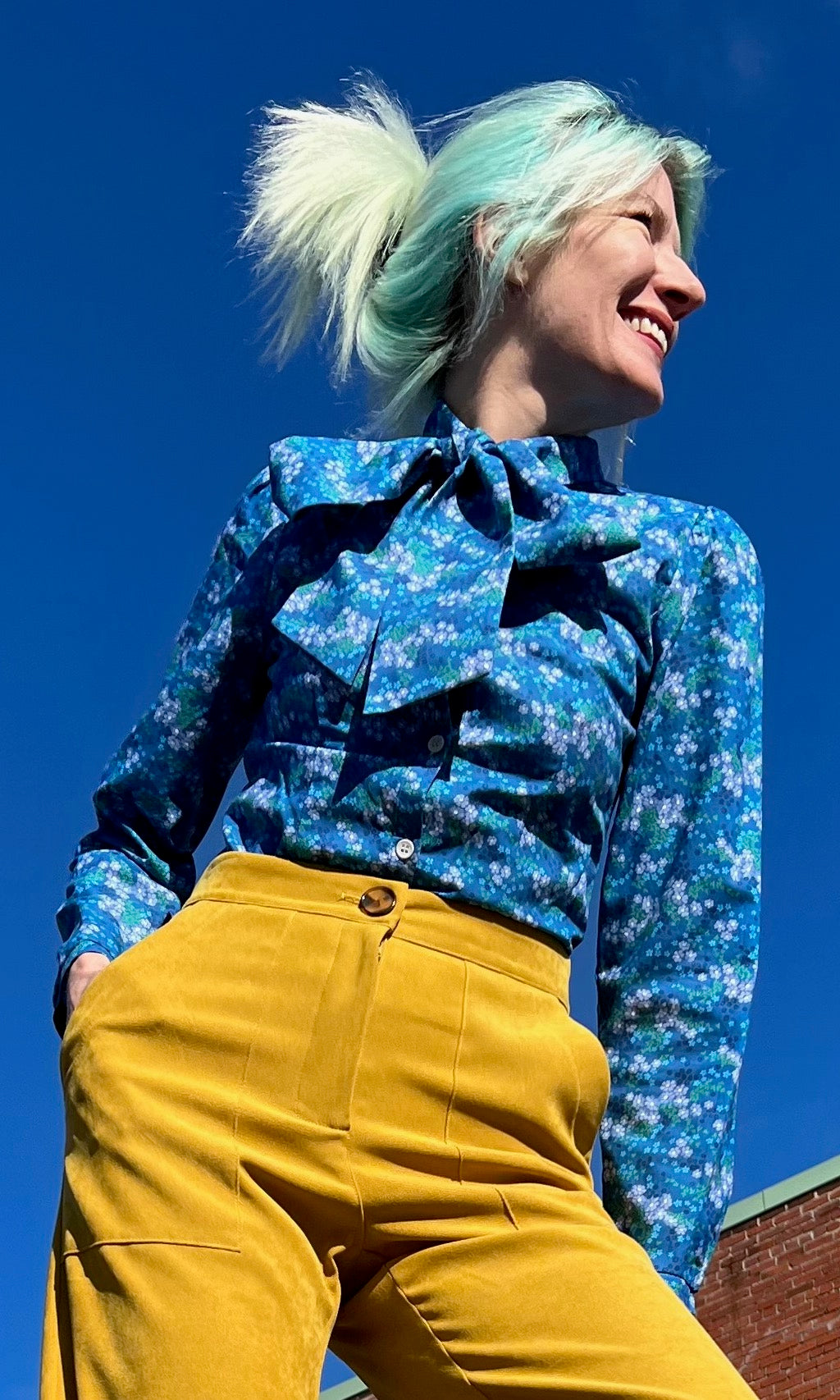 Bos'n Bird Blouse - Blue Veronica