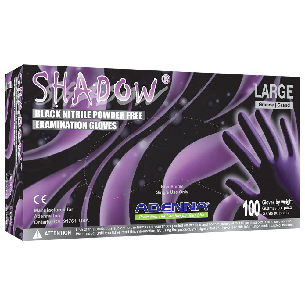 Adenna Shadow Black Nitrile Gloves 