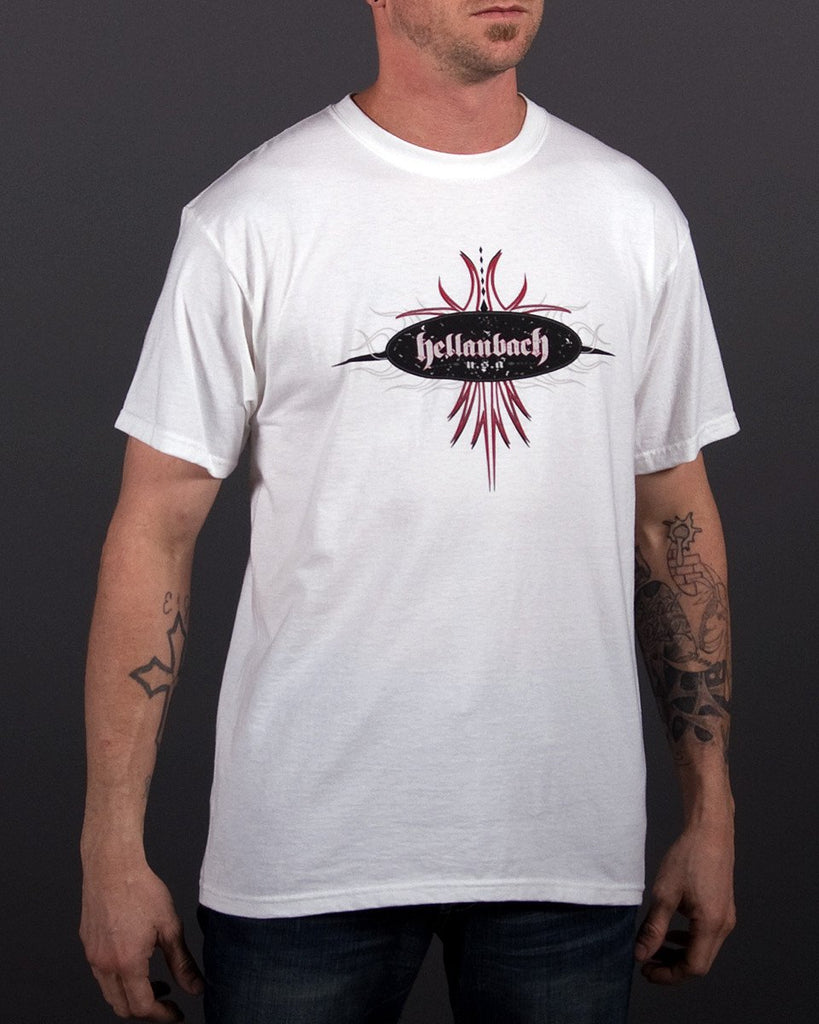 pinstriped work pockets design tee