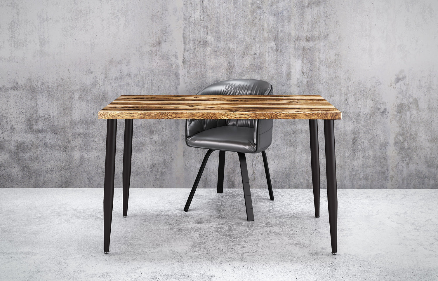Umbuzo Modern Mid Century Wood Metal Desk