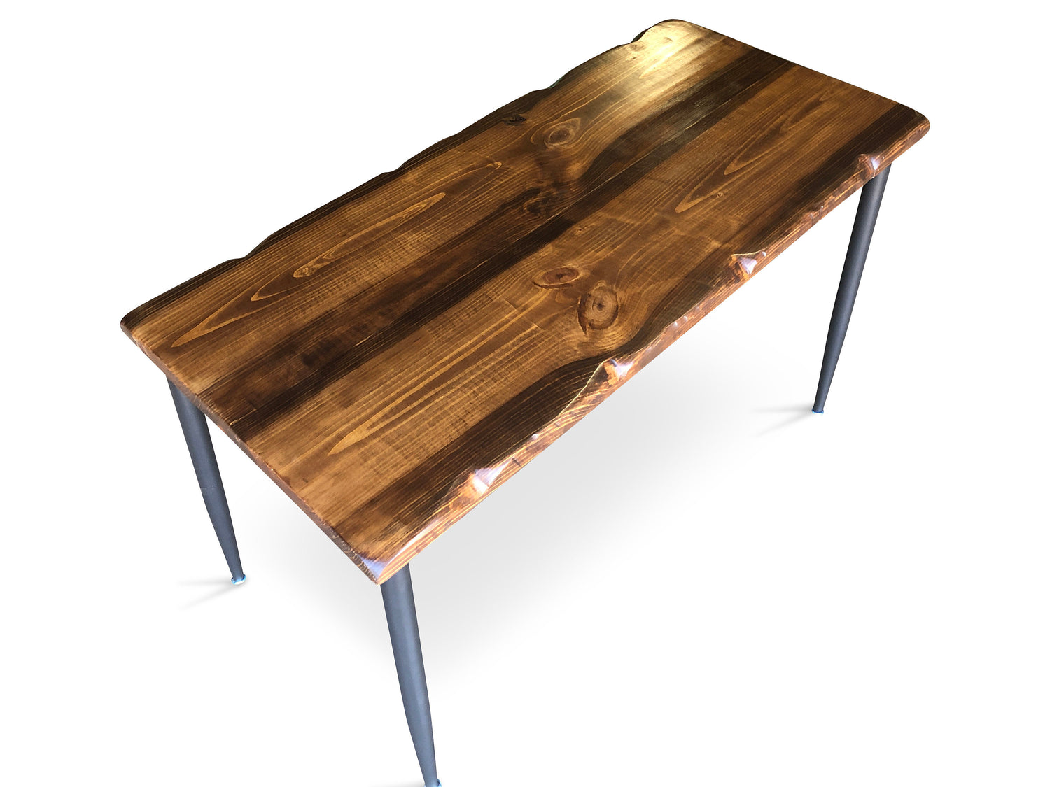 Umbuzo Modern Desk Reclaimed Wood Desk Live Edge Desk Walnut Des