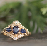 heirloom sapphires and diamonds used in the celestial design 